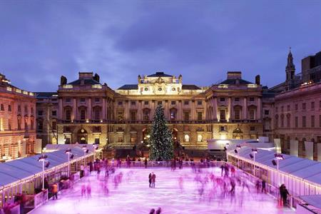 Ice skating at Somerset House, Strand (© Marcus Ginns)