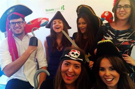 Team Spirit enjoying some pirate-themed fancy dress