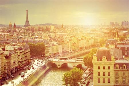 Sunrise in Paris, France
