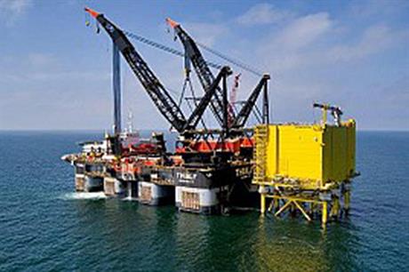 Dolwin alpha converter platform under installation