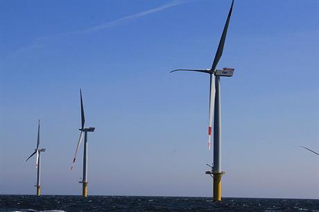 The 108MW Riffgat wind farm uses Siemens 3.6MW turbines