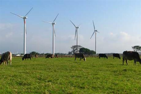 Acciona's 250 MW "Eurus" wind project in the Oaxaca region of Mexico using Acciona's 1.5 MW turbines
