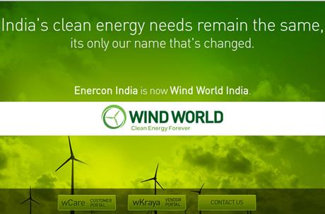 Enercon India has rebranded as World Wind India