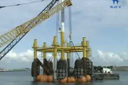 Blue H launched its prototype floating turbine in Puglia, southern Italy