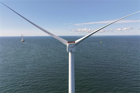 A GE Haliade-X turbine at the Vineyard Wind 1 project (pic credit: Worldview Films)