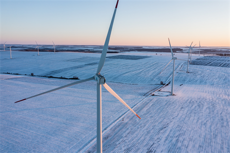 A wind farm in Bulgaria, which generated 20% of its power from wind and solar for the first time in 2025 (pic credit: Hristo Rusev / Stringer via Getty Images)