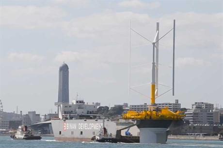 The Skwid turbine in transit for testing