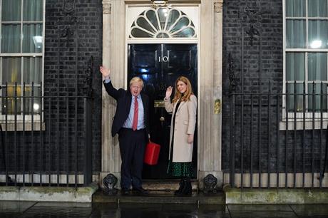 Prime minister Boris Johnson entering Number 10 Downing Street this morning. Pic: Getty Images