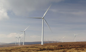 Braes of Doune wind farm near Stirling, Scotland