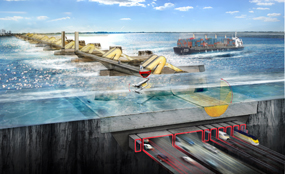 Thames Barrage plans. Foster & Partners photo