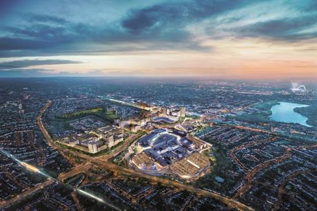 A visualisation of the Brent Cross redevelopment scheme in north London. Pic: Homes England