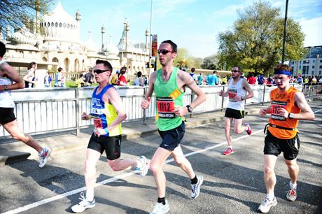 Runners taking part in the Brighton Marathon. Image credit: Stephen Elson