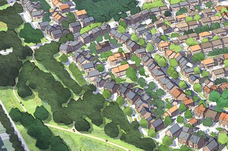 An artist's impression of plans for 430 homes in Saltash, Cornwall. Image: Barratt Homes/David Wilson Homes