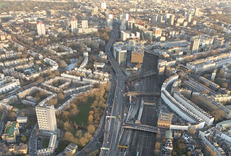 Crossrail work at the Royal Oak Portal in west London