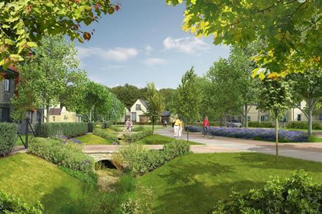 An artist's impression of plans for Dissington Garden Village.