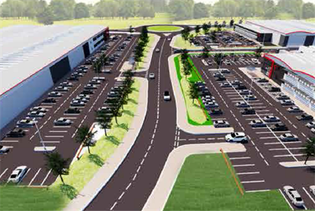 An artist's impression of Kettering Gateway. Image credit: Segro Roxhill