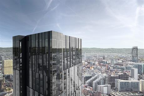 A CGI of the proposed tower in Salford's Greengate. Image: AQ Invesments