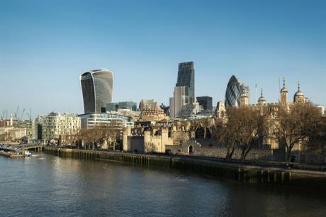 Skyscrapers in London. Image: Historic England / Chris Redgrave