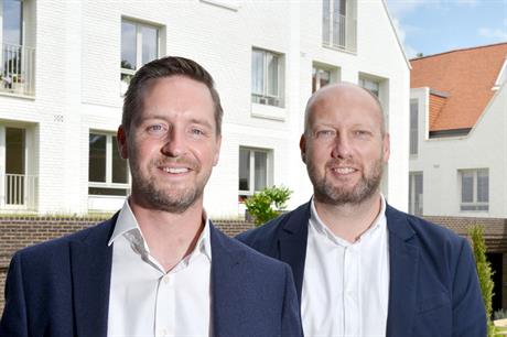 Team: Barton Willmore planning director Justin Kenworthy (left) and RCKa director Tim Riley (right) worked together to secure permission on appeal for an extra-care facility on a constrained site in Harpenden town centre
