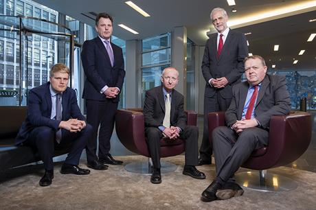 L-R: Matthew Fox, associate, Pinsent Masons; Robbie Owen, partner and head of infrastructure planning and government affairs, Pinsent Masons; Martin Friend, director, Vincent and Gorbing; John Speakman, senior asset manager, property, Port of Tilbury
