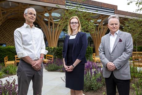 Left to right: Tony Collins, principal planning officer, Greater Cambridge Shared Planning Service; Georgina Pickett, principal planner, Bidwells; Rob Hopwood, planning partner, Bidwells