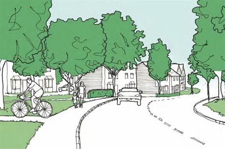 An artist's impression of plans for 40 homes in Highnam.
