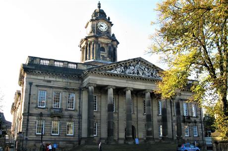 Lancaster Town Hall. Image: Geograph / G Laird