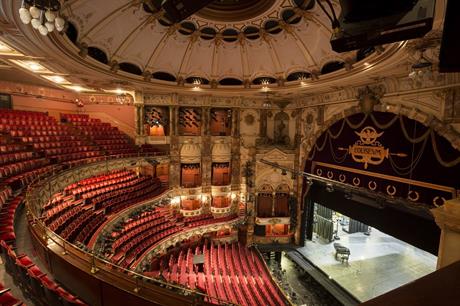 The empty auditorium of the London Coliseum, home of the English National Opera, which remains closed during the Coronavirus pandemic. Pic: Getty Images