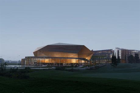 An artist's impression of the proposed Newlands Park scheme in Luton.