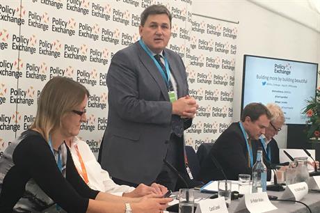 Housing minister Kit Malthouse speaking at the Policy Exchange conference fringe event yesterday