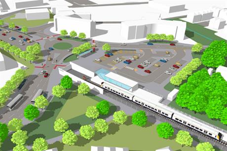 An artist's impression of plans for Portishead station (pic: Travelwest)