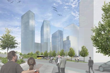 An artist's impression of plans for 1,500 homes at Salford Quays