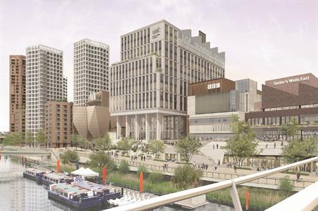 An artist's impression of plans for Stratford Waterfront. Image: GLA
