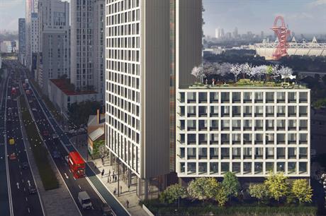 A visualisation of The Collective's proposed scheme in Stratford High Street. Pic: Tegmark