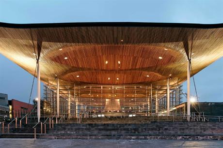 The Welsh Assembly building in Cardiff