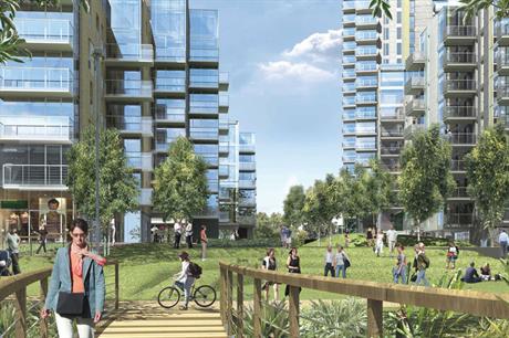 Woodberry Down: an artists impression of the redeveloped estate