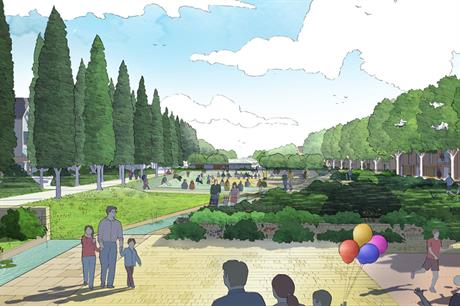 A visualisation of part of the finished Bourn Airfield scheme (pic: Countryside)