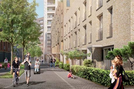 A visualisation of the finished development