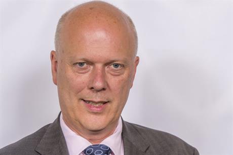 Former transport secretary Chris Grayling