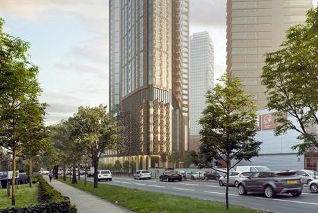 Visualisation of north Acton residential tower. Image by Aldau Development