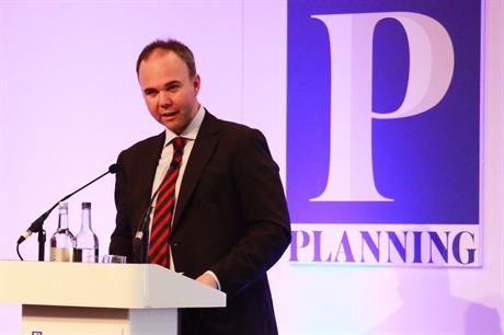 Housing and planning minister Gavin Barwell speaking at the Planning for Housing conference