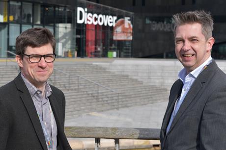 Mark Dickens (right), lead spatial planning officer at the Liverpool City Region Combined Authority (LCRCA) and Jamie Longmire, senior spatial planning manager at the LCRCA.