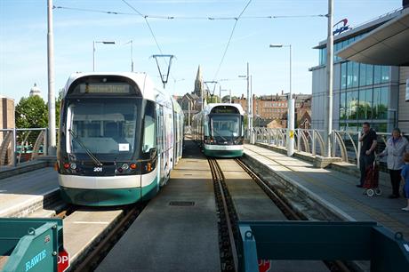 Nottingham tram: Grayling says improved links have boosted local economy (picture: DfT)