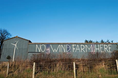 Wind farms: government has taken over application decisions in a number of cases