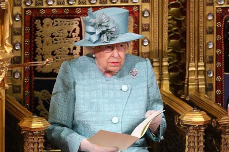 The Queen delivering her speech earlier today (pic: Getty)