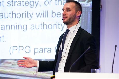 Rob Krszyzowski speaking at the Planning for Housing conference yesterday