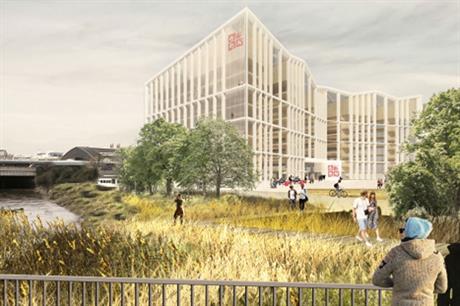 A visualisation of the finished development