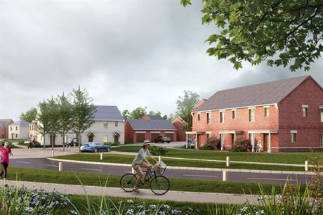 A visualisation of part the finished Woburn Sands development (pic: Norr Architects)