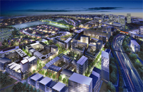 A visualisation of the Brent Cross Cricklewood scheme looking west