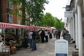 A street market in Tunbridge Wells: Dissolved regeneration company had planned to develop parts of the town